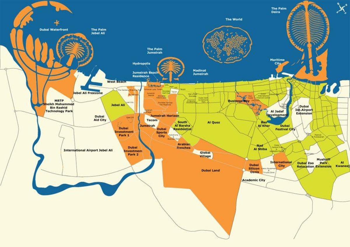ドバイ諸島の地図