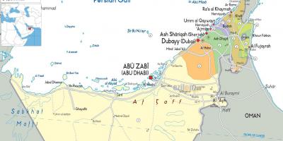 地図のドバイアラブ首長国連邦