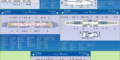 ドバイのターミナル3の地図