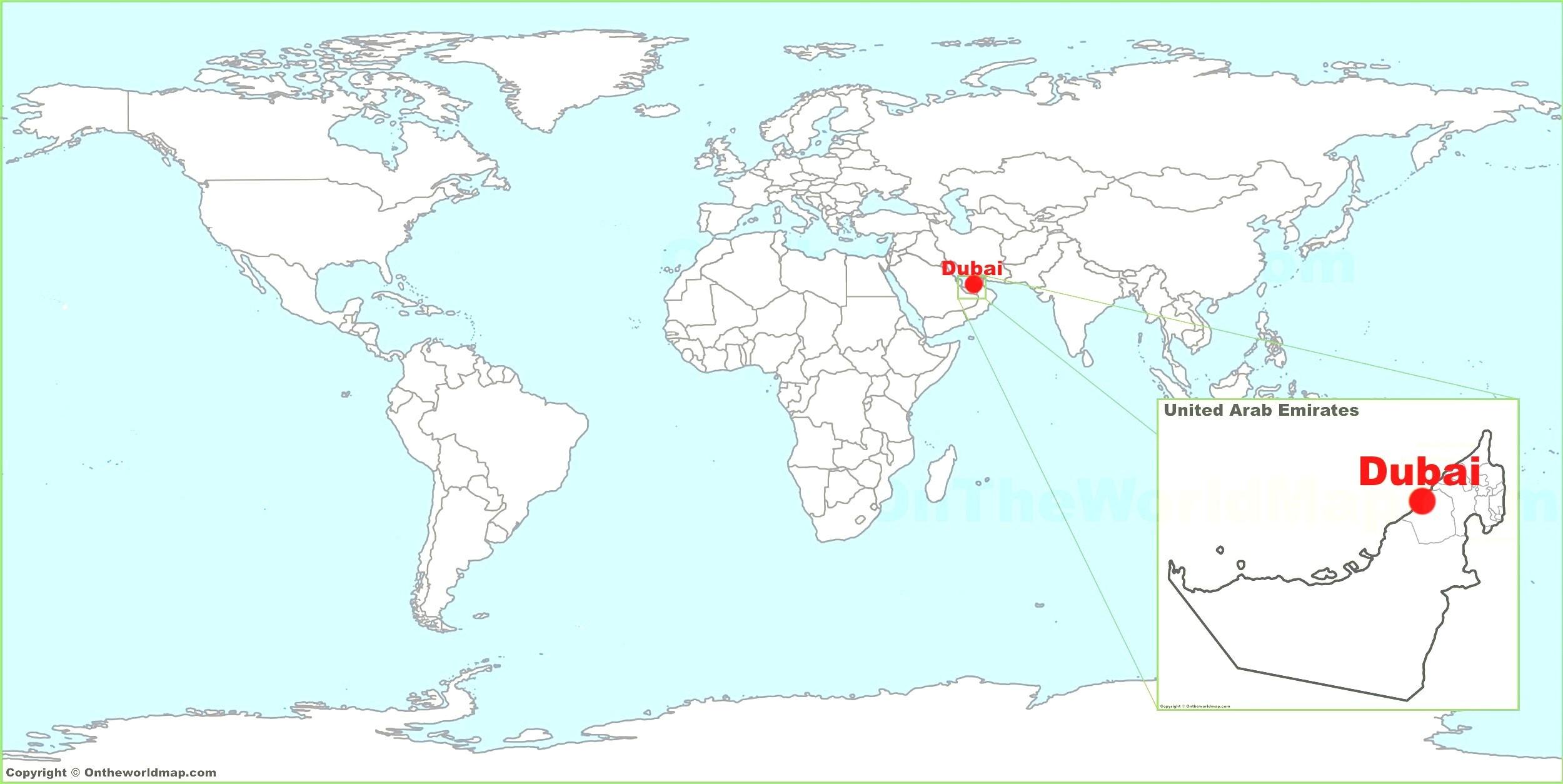 ドバイ世界地図 ドバイ地図の世界 アラブ首長国連邦