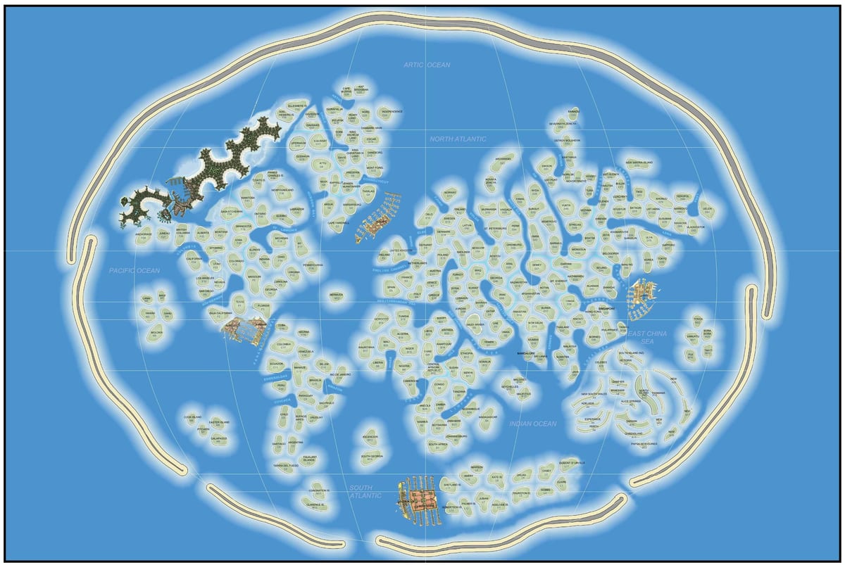 世界地図島ドバイ
