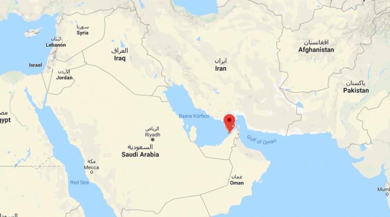 立地のドバイには世界地図
