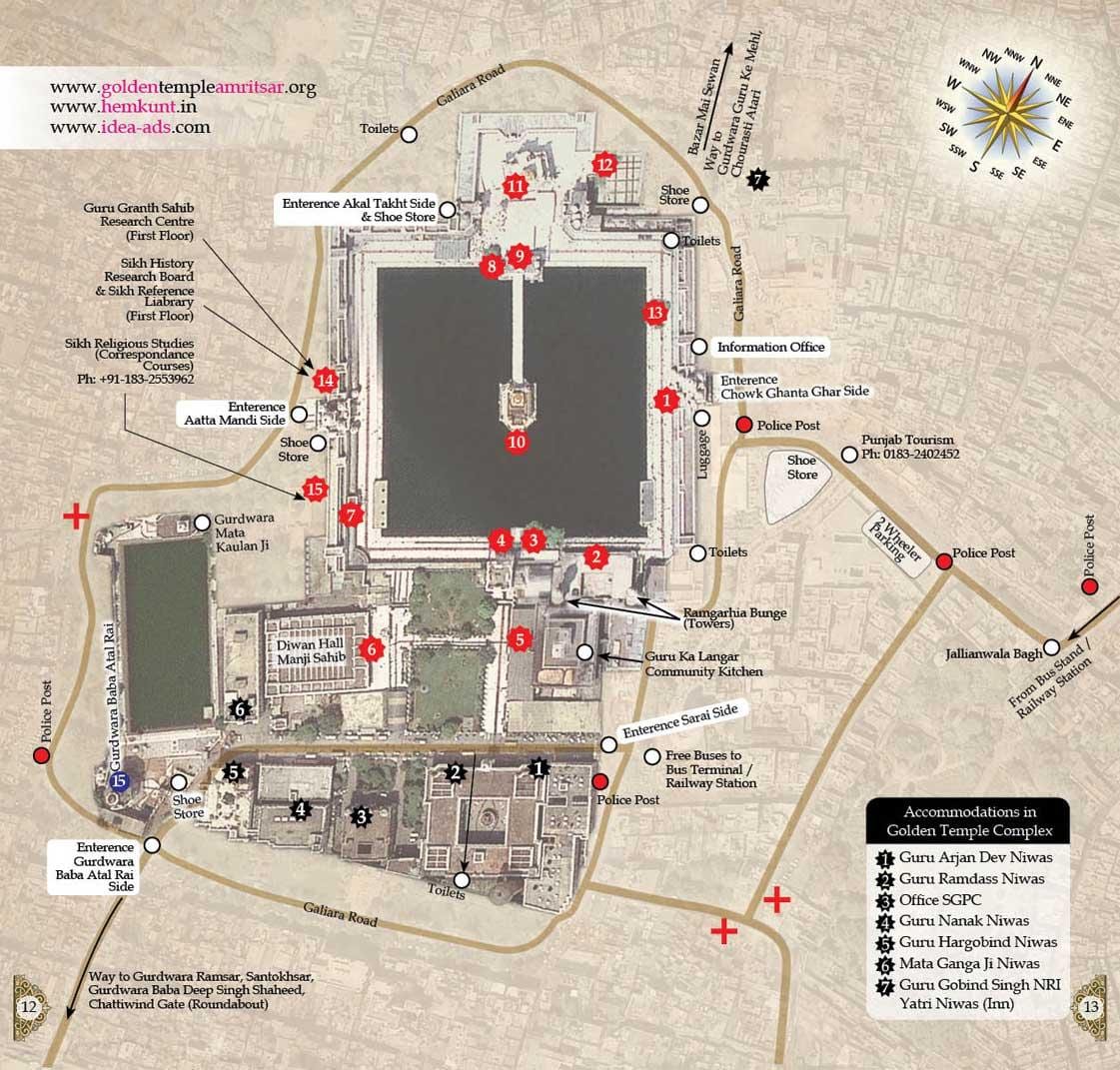 GurunanakダルバールSikh寺地図