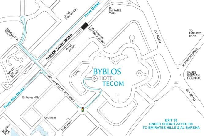 ドバイ地図Tecom
