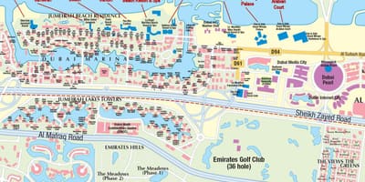 地図のジュメイラビーチ
