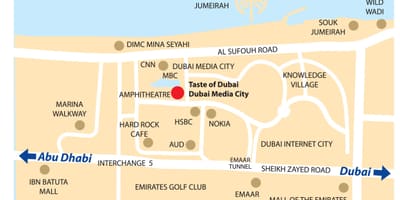 ドバイメディアシティ地区位置図