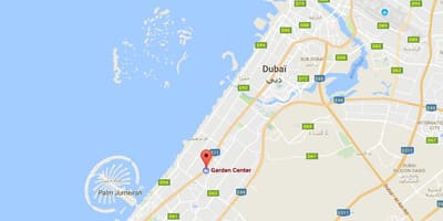 ドバイ庭園センター所在地図
