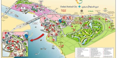 ドバイフェスティバルシティ地図