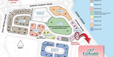 地図のドバイヘルスケア市