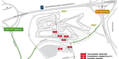 地図のドバイモーター市