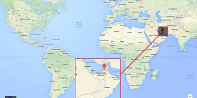 ドバイ世界地図