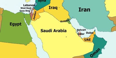 ドバイ地図の中東