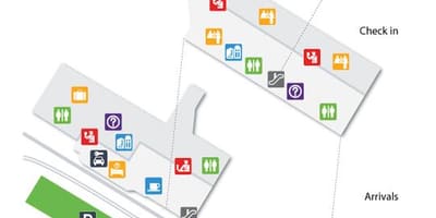 ドバイ空港第1ターミナル場所の地図