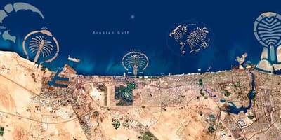 衛星地図のドバイ