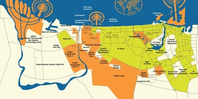 ドバイ諸島の地図