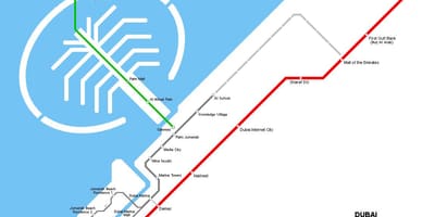 パームジュメイラ-モノレールの地図