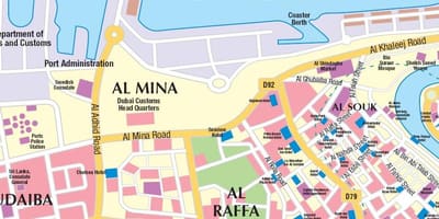 ドバイの港湾地図
