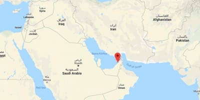 ドバイの場所が世界の地図