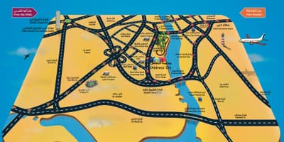 地図の子どもの都市-ドバイ