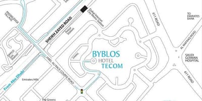 ドバイ地図Tecom
